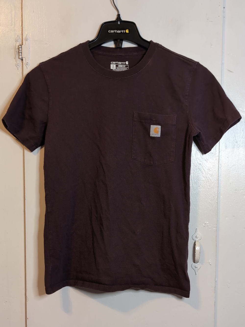 Maroon Carhartt Pocket Tee womens small